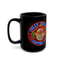 Neon Santa Coffee Mug – 'Jolly Old Elf Coffee Co.' Black Ceramic Mug (11oz & 15oz)