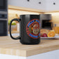 Neon Santa Coffee Mug – 'Jolly Old Elf Coffee Co.' Black Ceramic Mug (11oz & 15oz)